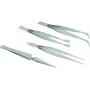 Brüder Mannesmann M 615 Präzisions-Pinzettenset, 4-teilig, Edelstahl, 110 mm
