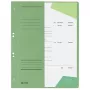 LEITZ A4 Heftmappe, Manila-Karton, grün, Amtsheftung, 250 g/m², 1/2 Vorderdeckel mit Beschriftungsfeld, 50er-Pack (3741-00-55)