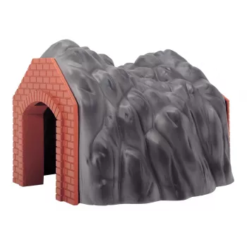 Märklin H0 eingleisiger Tunnel mit detailliertem Steinbogenportal, Grau und Orange 72202