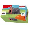 Märklin H0 eingleisiger Tunnel mit detailliertem Steinbogenportal, Grau und Orange 72202