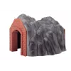 Märklin H0 eingleisiger Tunnel mit detailliertem Steinbogenportal, Grau und Orange 72202