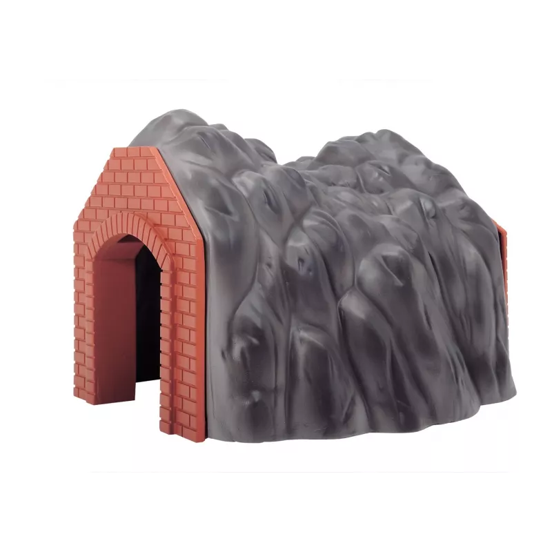 Märklin H0 eingleisiger Tunnel mit detailliertem Steinbogenportal, Grau und Orange 72202