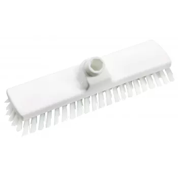 Haug Bürsten 8770 Scheuerbürstenkopf, weißer PP-Körper, PBT-Borsten, 300 mm breit
