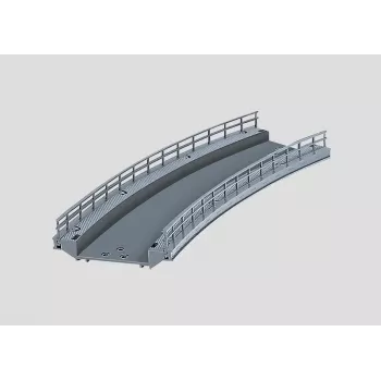Märklin 074613 Gebogenes Rampenstück für Brückenpfeiler, HO Maßstab, Grau