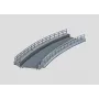 Märklin 074613 Gebogenes Rampenstück für Brückenpfeiler, HO Maßstab, Grau