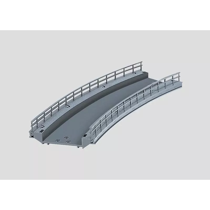 Märklin 074613 Gebogenes Rampenstück für Brückenpfeiler, HO Maßstab, Grau