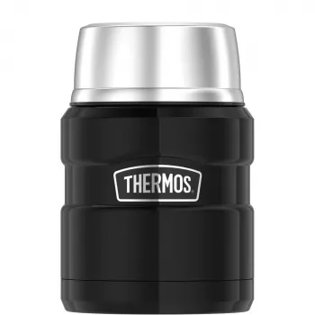 THERMOS SK Food Jar Isolierbehälter für Lebensmittel Schwarz/Silber 470 ml 4001233047