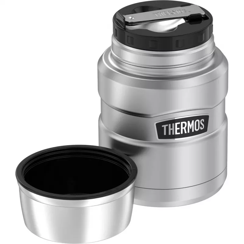THERMOS SK Food Jar Isolierbehälter für Lebensmittel Schwarz/Silber 470 ml 4001233047