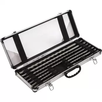 BRÜDER MANNESMANN 11-teiliges Steinbohrer-Set im Etui mit Sichtfenster | Wolframcarbid-Spitzen | DIN 8039 | M12587