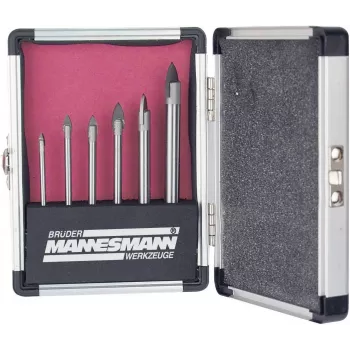 Brüder Mannesmann 6-teiliges Glasbohrer-Set | Wolframcarbid-Spitze | 3-10 mm
