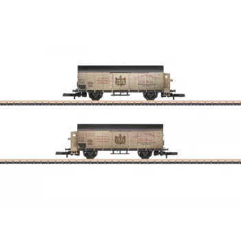 Märklin 82553 Z-Spur 2-teiliges Set gedeckte Güterwagen Kessler Sekt-Transport DRG