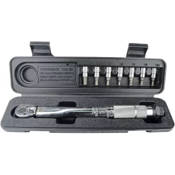 Brüder Mannesmann M18314 Drehmomentschlüssel-Set 5-25 Nm, 1/4 Zoll Antrieb, 19-teilig