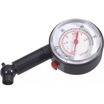 Brüder Mannesmann 054T Stift-Reifendruckprüfer, 0,5-3,5 bar / 7-50 psi, analog, Metallgehäuse, Taschenclip