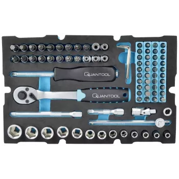 Brüder Mannesmann QUANTOOL 85-teiliges 1/4-Zoll-Steckschlüsselset Q25002