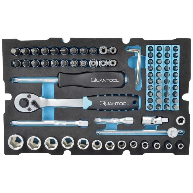 Brüder Mannesmann QUANTOOL 85-teiliges 1/4-Zoll-Steckschlüsselset Q25002