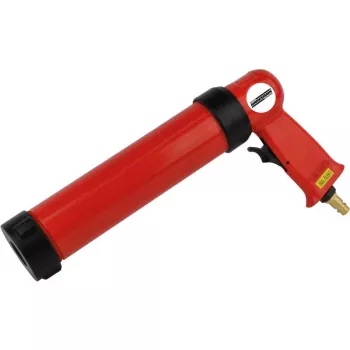 BRÜDER MANNESMANN M 1525 Pneumatische Kartuschenpresse, Rot/Schwarz, 310 ml, 6,3 bar, 1/4 Zoll Schnellkupplung