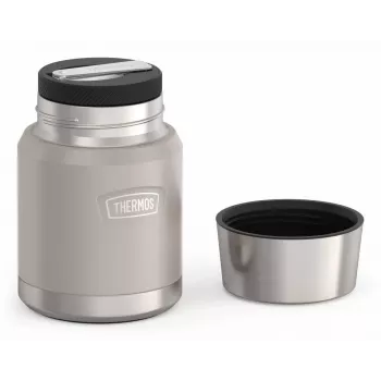 THERMOS ICON Thermobehälter Beige 0,47 L Isolierter Edelstahlbehälter mit Klapplöffel 4120323047