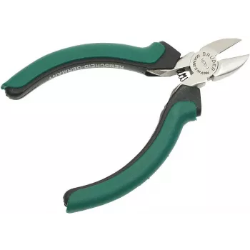 BRÜDER MANNESMANN GREEN LINE Elektronik-Seitenschneider 115 mm, Werkzeugstahl, Grün/Silber/Schwarz 1070 1