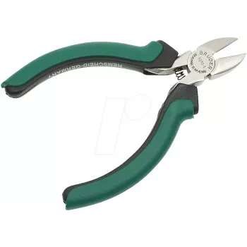 BRÜDER MANNESMANN GREEN LINE Elektronik-Seitenschneider 115 mm, Werkzeugstahl, Grün/Silber/Schwarz 1070 1