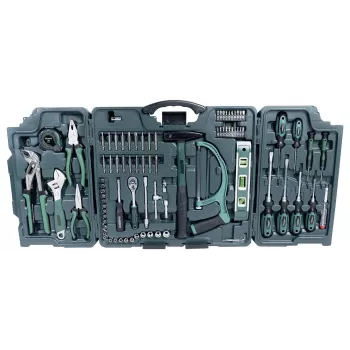 Brüder Mannesmann 89-teiliges Steckschlüssel- und Bit-Set mit 1/4 Zoll Antrieb, Ratsche, Verlängerungen und Koffer 29085