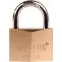 ABUS 50mm Massives Messingvorhängeschloss mit gehärtetem Stahlbügel und 2 Schlüsseln 238390