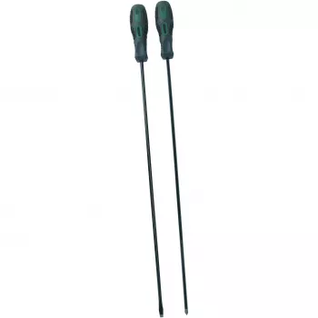 Brüder Mannesmann M11250 2-teiliges Schraubendreher-Set | Schlitz 6,5 mm & Kreuzschlitz PH2, Chrom-Vanadium-Stahl