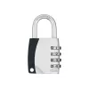 ABUS 155/40 Kombinationsvorhängeschloss 4-stellig einstellbar, Aluminiumkörper, gehärteter Stahlbügel, Silber ABVS30890