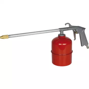 BRÜDER MANNESMANN M 1542 Druckluft-Spritzpistole mit 1L Stahlbehälter, Rot