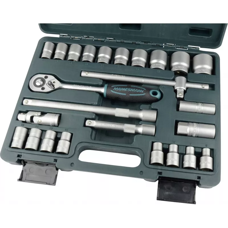 Brüder Mannesmann 25-teiliger Steckschlüsselsatz 1/4 Zoll Antrieb M29080