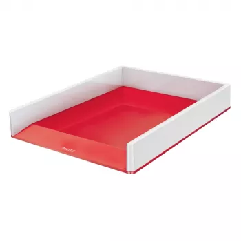 Leitz WOW Duo Colour Briefablage Perlweiß/Rot