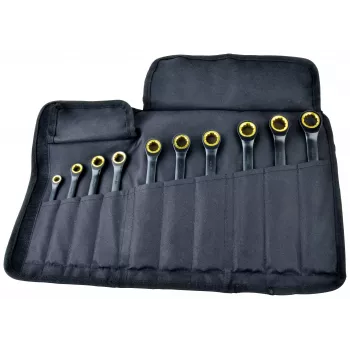 BRÜDER MANNESMANN Q25210 Quantool Ring-Maul-Schlüssel-Set 10-teilig 8-19 mm