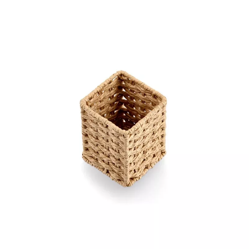 Zeller Stiftehalter Papiergeflecht Natur 8 x 8 x 10,7 cm (15210)