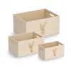 Zeller Hirsch Aufbewahrungsbox Natur 35 x 25 x 18 cm 15222
