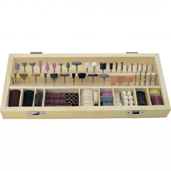 BRÜDER MANNESMANN M92568 200-teiliges Fräs-, Schleif- und Polierset mit 3,2 mm Schaft