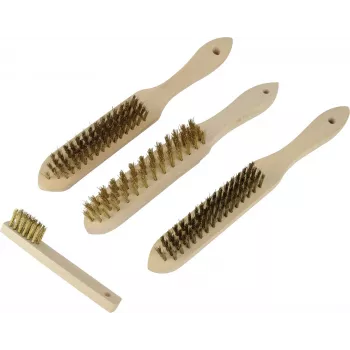 BRÜDER MANNESMANN 4-teiliges Drahtbürsten-Set (41920)