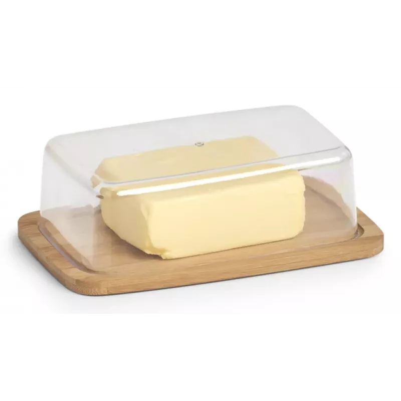 Zeller Glas Butterdose 6 cm hoch transparent 22026