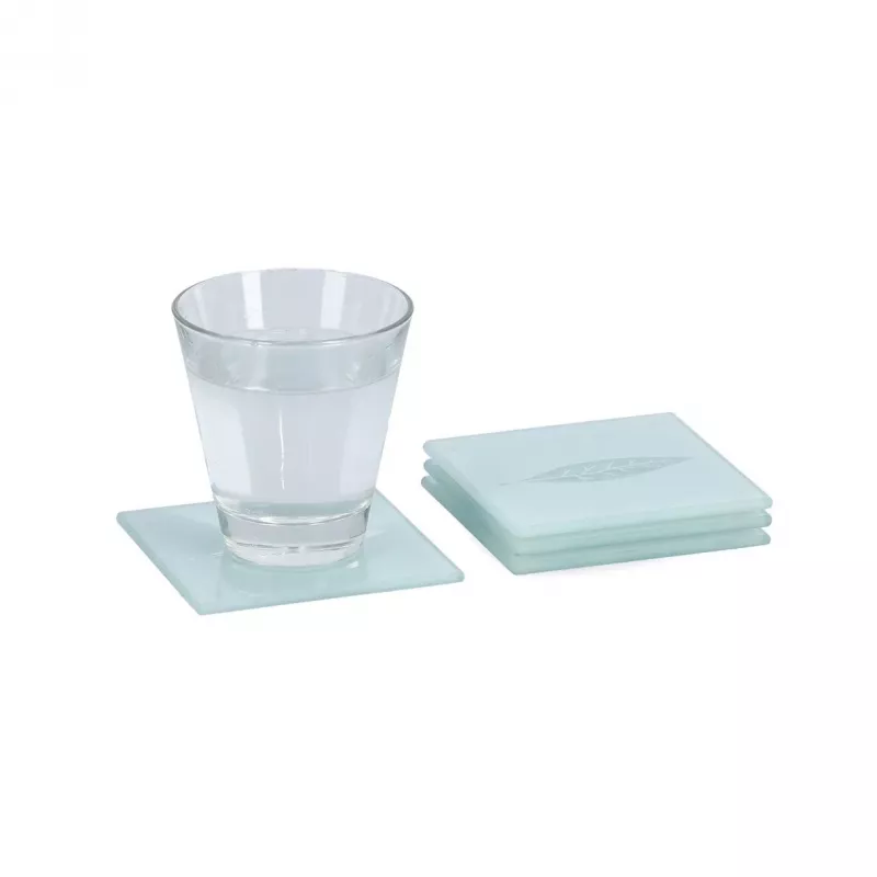 Zeller 26232 Glasuntersetzer-Set, 4-tlg., Glas, transparent