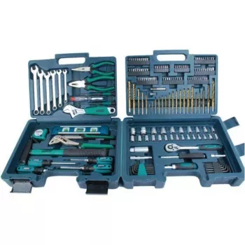 Brüder Mannesmann 176-teiliges Aluminium-Werkzeugkoffer-Set mit Chrome-Vanadium-Werkzeugen 29086