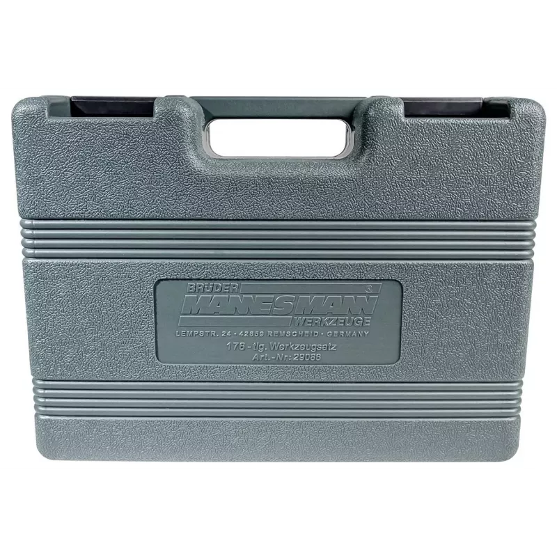 Brüder Mannesmann 176-teiliges Aluminium-Werkzeugkoffer-Set mit Chrome-Vanadium-Werkzeugen 29086