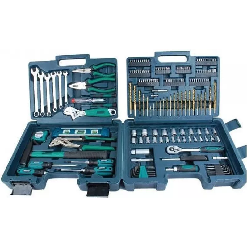 Brüder Mannesmann 176-teiliges Aluminium-Werkzeugkoffer-Set mit Chrome-Vanadium-Werkzeugen 29086