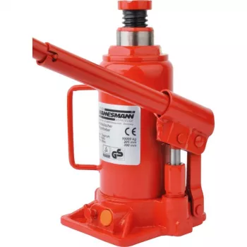 BRÜDER MANNESMANN Hydraulik-Wagenheber 10 t mit Überlastventil, Rot (M00710)