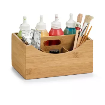 Zeller Aufbewahrungsbox Natur 25 x 18 x 12 cm Bambus 13336