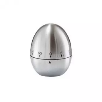 ZELLER Edelstahl Eieruhr 60-Minuten Mechanischer Küchentimer, Silber 27245