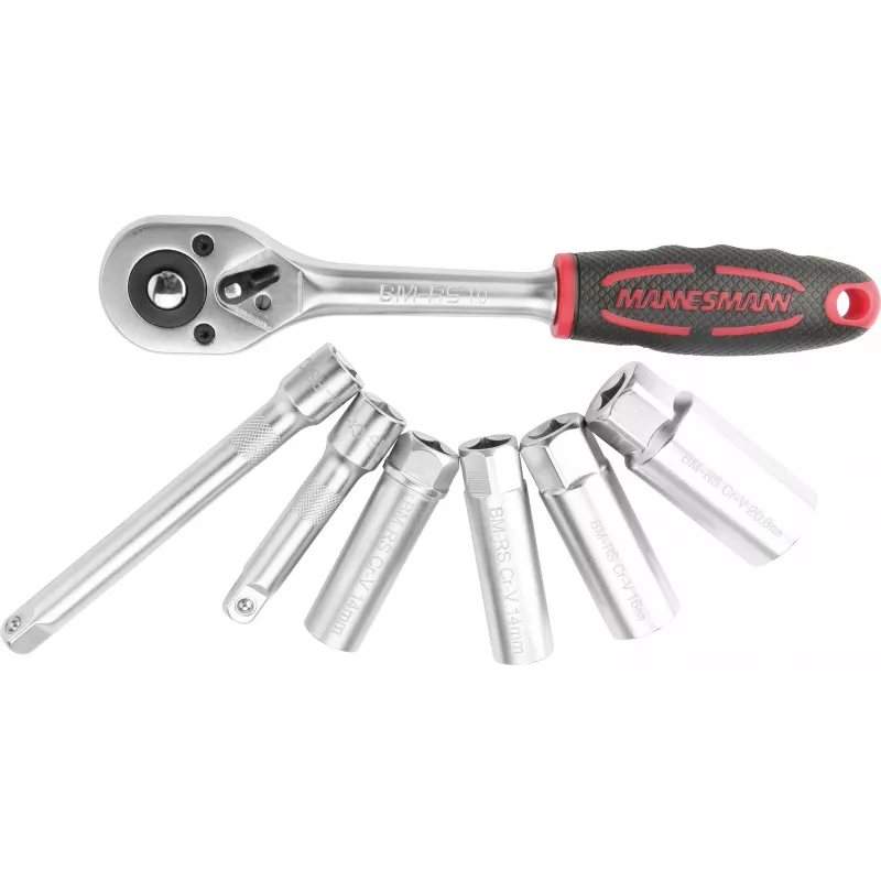 Brüder Mannesmann 7-teiliger 3/8 inch Zündkerzen-Steckschlüsselsatz M00174