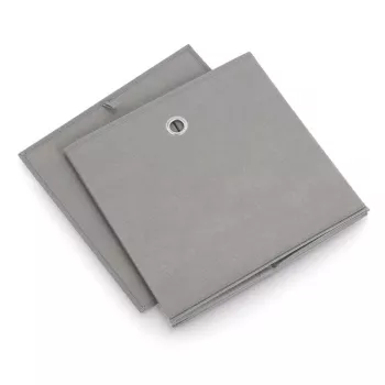 Zeller 14110 Aufbewahrungsbox aus Vliesstoff, 30 l, 32 x 32 x 32 cm, grau