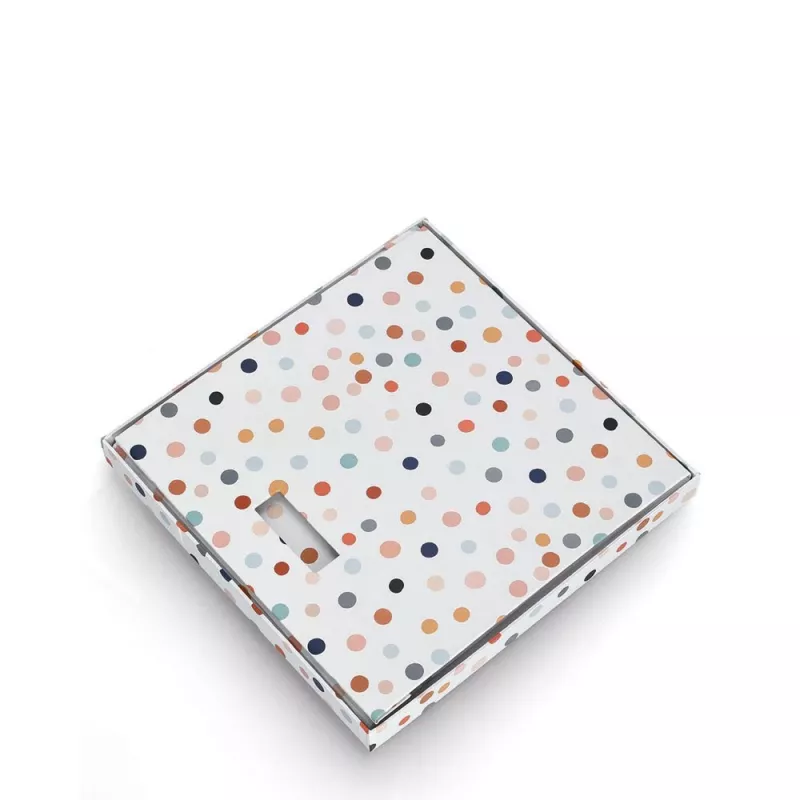 Zeller Dots Weiße Polka-Dot Aufbewahrungsbox 33,5 x 33 x 32 cm 14476