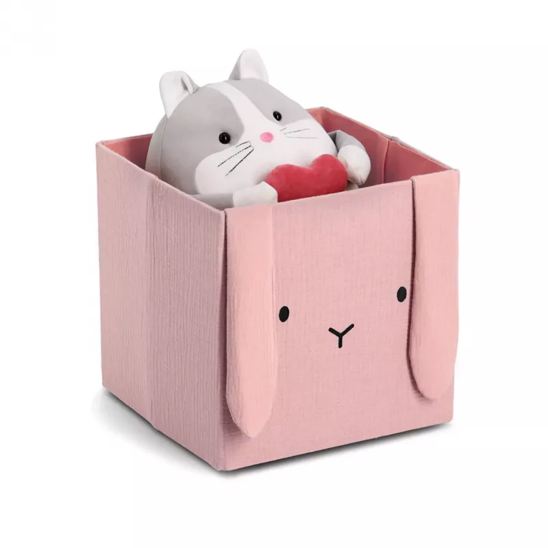 Zeller Hase Aufbewahrungsbox Antikrosa 28 x 28 x 28 cm 14493