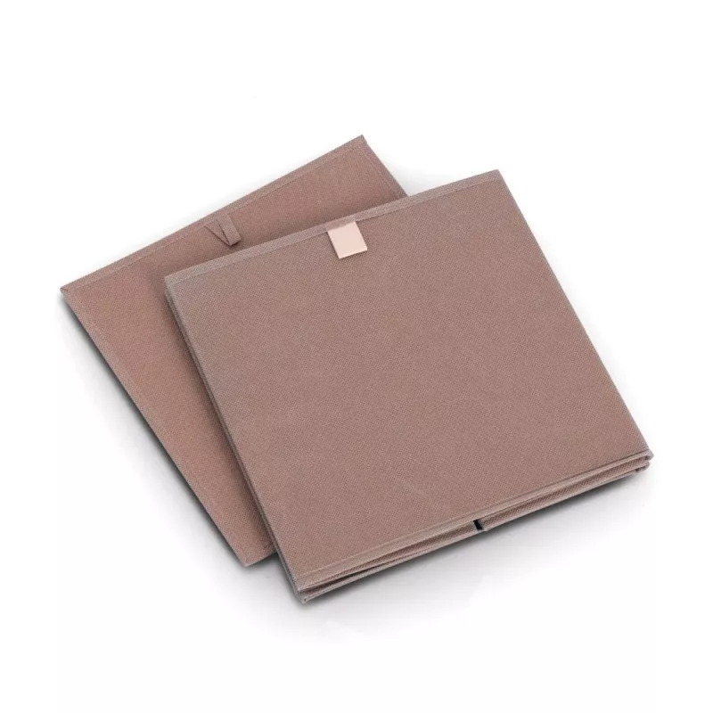 Zeller Mocca Würfel-Aufbewahrungsbox 32 x 32 x 32 cm mit Deckel und Griff 14541