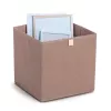 Zeller Mocca Würfel-Aufbewahrungsbox 32 x 32 x 32 cm mit Deckel und Griff 14541