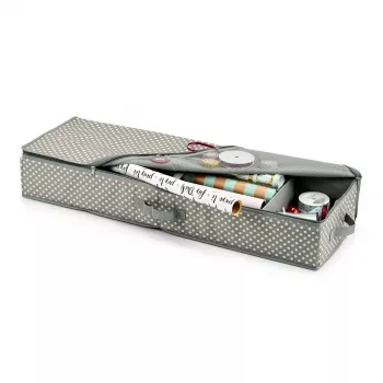 Zeller Geschenkpapier-Organizer Grau/Weiß 90 x 30 x 12 cm (14665)